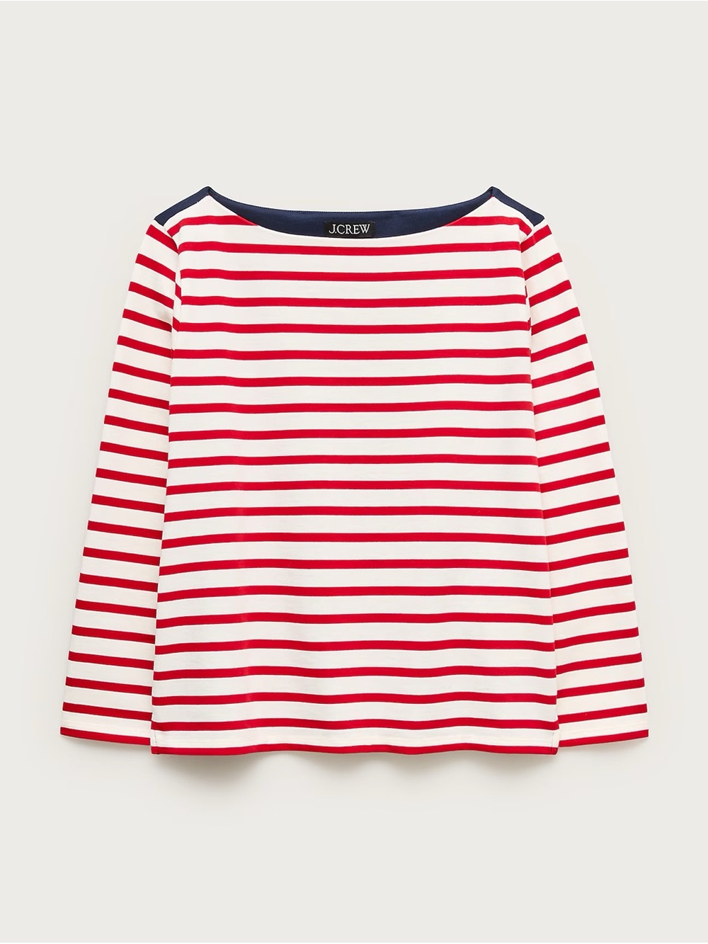 NWT J.Crew Boatneck T-shirt in striped heavyweight cotton Size M